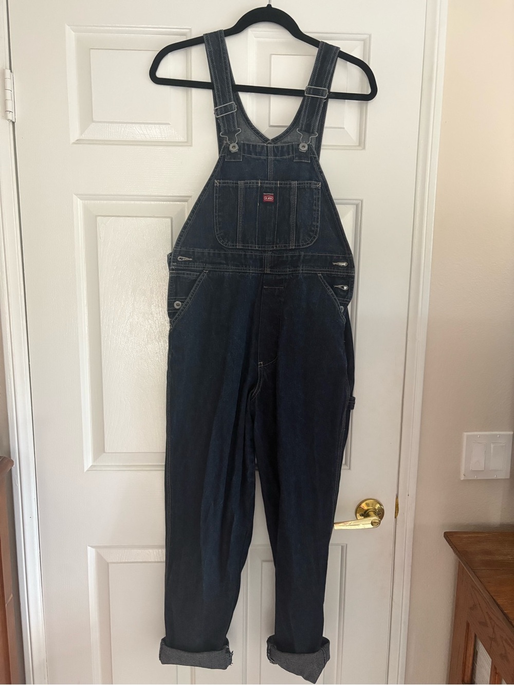 UNIONBAY Dark Blue Denim Pocket Top with Red Logo